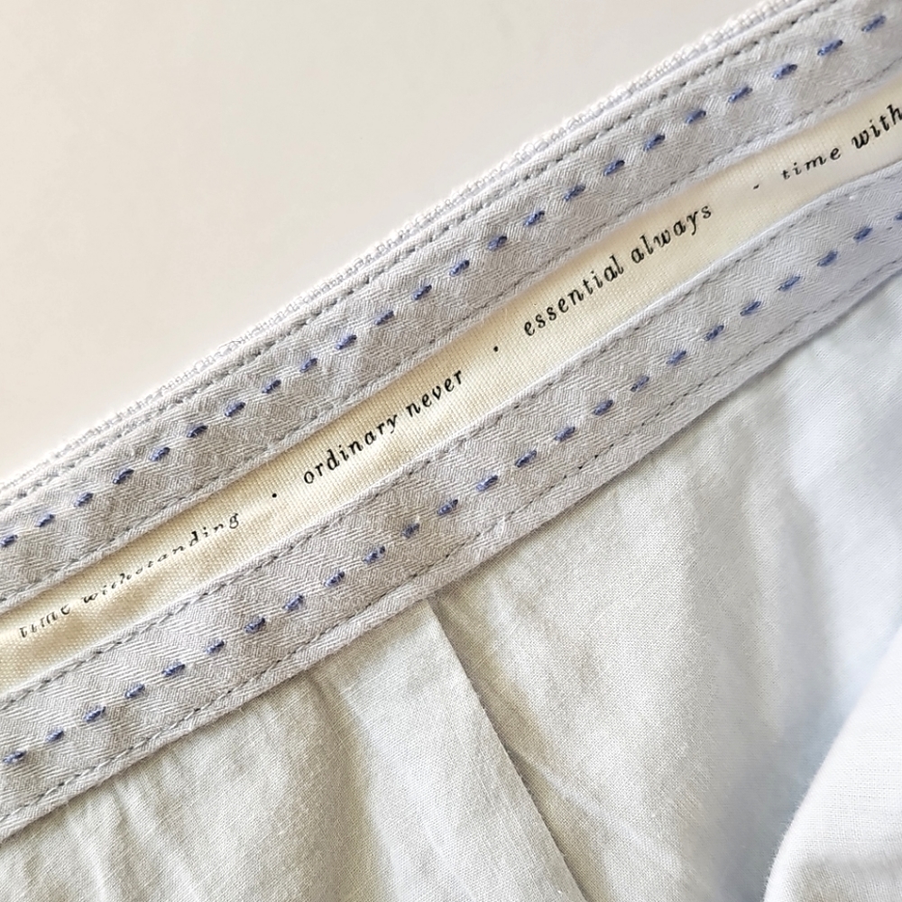 Anthropologie Light Blue Essential Slim Cotton Trouser Pants Size 10 - Picture 5 of 16